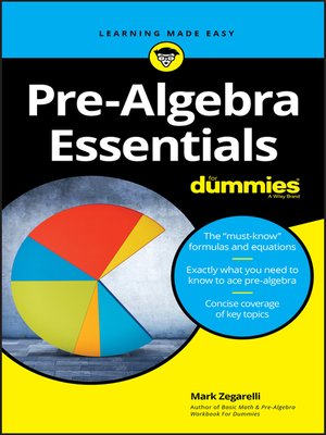cover image of Pre-Algebra Essentials For Dummies